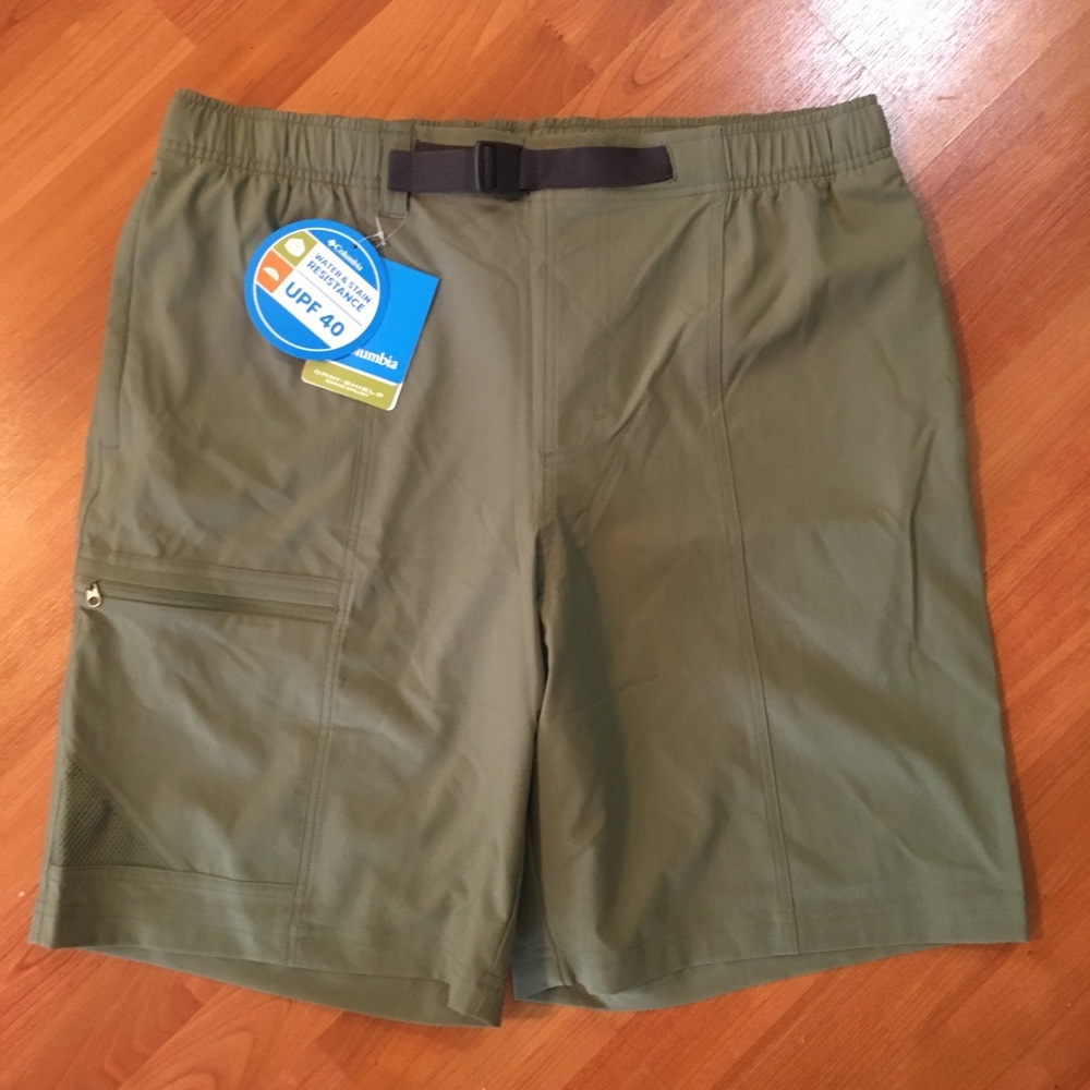 NWT Columbia Men's Shorts UPF 40 Green Size Large